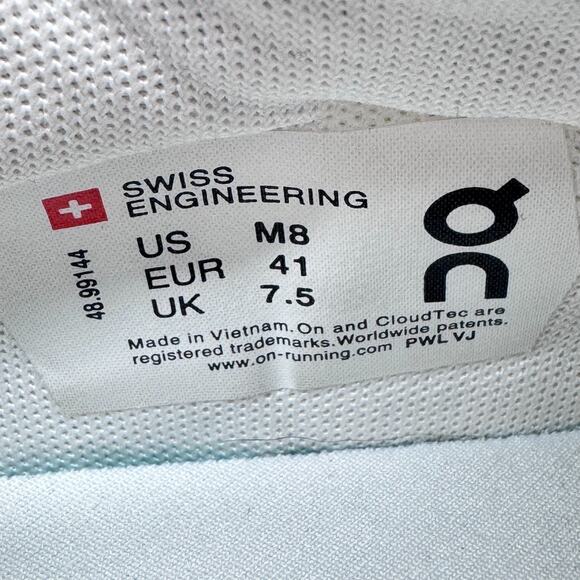 On The Roger Clubhouse White Leather Sand Suede Sneakers 48-99144 Men Size M8 - Picture 5 of 11